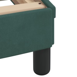 Lit avec matelas vert foncé 80x200 cm velours 