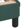 Lit avec matelas vert foncé 80x200 cm velours 
