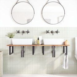 Dessus de meuble de salle de bain non traité bois d'acacia 