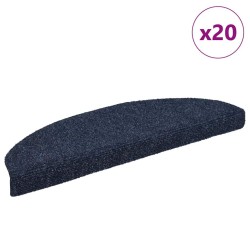 Tapis d'escalier autocollant 20 pcs bleu 65x21x4 cm 