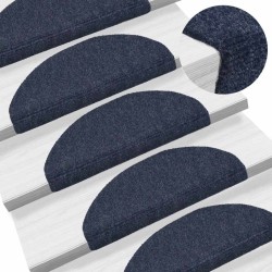 Tapis d'escalier autocollant 20 pcs bleu 65x21x4 cm 