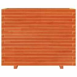 Jardinière cire marron 90x40x72 cm bois de pin massif 