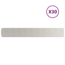 Bordures de pelouse 30 pcs 15x103 cm acier inoxydable 
