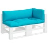 Coussins de palette lot de 3 turquoise tissu Oxford 