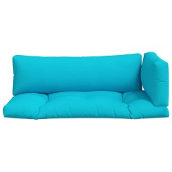 Coussins de palette lot de 3 turquoise tissu Oxford 