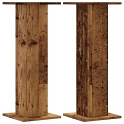 Supports de haut-parleurs 2 pcs vieux bois bois d'ingénierie 