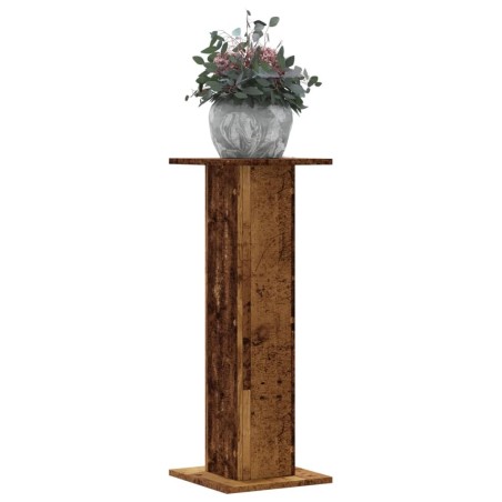 Supports pour plantes 2 pcs vieux bois bois d'ingénierie 