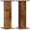 Supports pour plantes 2 pcs vieux bois bois d'ingénierie 