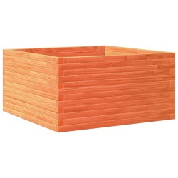 Jardinière cire marron 90x90x46 cm bois de pin massif 