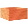 Jardinière cire marron 90x90x46 cm bois de pin massif 