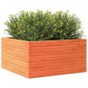 Jardinière cire marron 90x90x46 cm bois de pin massif 