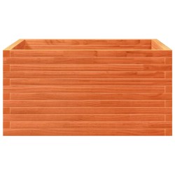Jardinière cire marron 90x90x46 cm bois de pin massif 