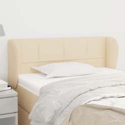 Tête de lit avec oreilles Crème 103x23x78/88 cm Tissu 