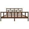 Cadre de lit sans matelas marron miel bois massif 200x200 cm 