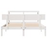 Cadre de lit sans matelas blanc 135x190 cm bois de pin massif 