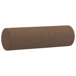 Canapé 2 places avec oreillers décoratifs marron 140 cm tissu 