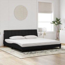 Cadre de lit sans matelas noir 200x200 cm velours 