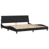 Cadre de lit sans matelas noir 200x200 cm velours 