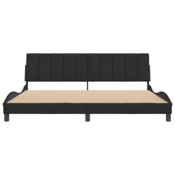 Cadre de lit sans matelas noir 200x200 cm velours 
