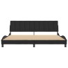 Cadre de lit sans matelas noir 200x200 cm velours 