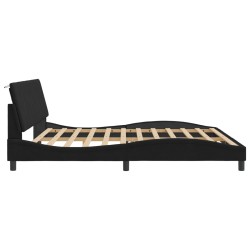 Cadre de lit sans matelas noir 200x200 cm velours 