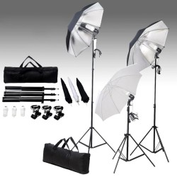 Kit de studio photo avec ensemble d'éclairage et toile de fond 
