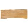 Dessus de table 140x40x2,5 cm bord vivant bois massif manguier 
