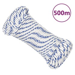 Corde de bateau Blanc 4 mm 500 m polypropylène 