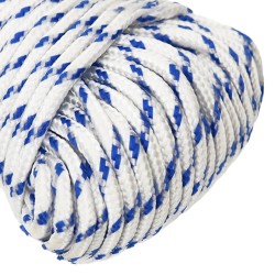 Corde de bateau Blanc 4 mm 500 m polypropylène 