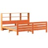 Cadre de lit sans matelas cire marron 180x200cm bois pin massif 