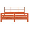 Cadre de lit sans matelas cire marron 180x200cm bois pin massif 