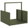 Portant de bois chauffage vert olive 40x40x40 cm 