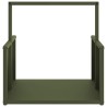 Portant de bois chauffage vert olive 40x40x40 cm 