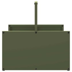 Portant de bois chauffage vert olive 40x40x40 cm 