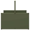 Portant de bois chauffage vert olive 40x40x40 cm 