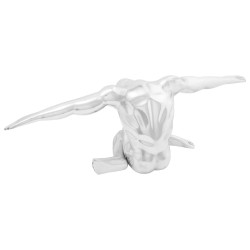 Sculpture Argent 63x20x22 cm Aluminium Penseur 