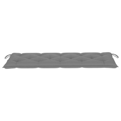 Banc de jardin empilable et coussin 159 cm Bois de teck massif 