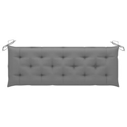 Banc de jardin empilable et coussin 159 cm Bois de teck massif 
