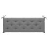 Banc de jardin empilable et coussin 159 cm Bois de teck massif 