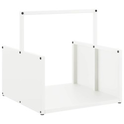 Portant de bois chauffage blanc 40x40x40 cm 