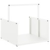 Portant de bois chauffage blanc 40x40x40 cm 