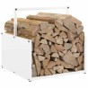 Portant de bois chauffage blanc 40x40x40 cm 