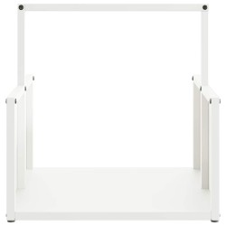 Portant de bois chauffage blanc 40x40x40 cm 