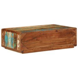 Table basse 89x55x29 cm bois de récupération massif 
