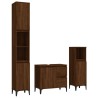 Ensemble d'armoires de salle de bain 3 pcs chêne marron 