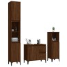 Ensemble d'armoires de salle de bain 3 pcs chêne marron 