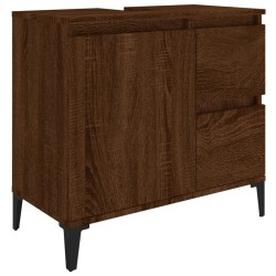 Ensemble d'armoires de salle de bain 3 pcs chêne marron 
