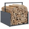 Portant de bois chauffage anthracite 40x40x40 cm 