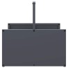 Portant de bois chauffage anthracite 40x40x40 cm 