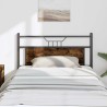 Tête de lit chêne fumé 107 cm bois d'ingénierie et acier 